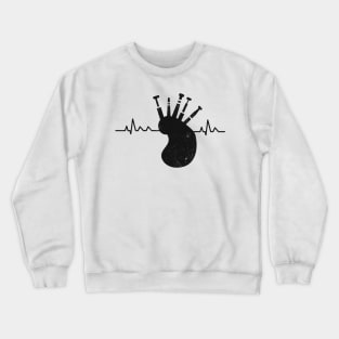 Bagpipes Pulse Scotland Heartbeat Crewneck Sweatshirt